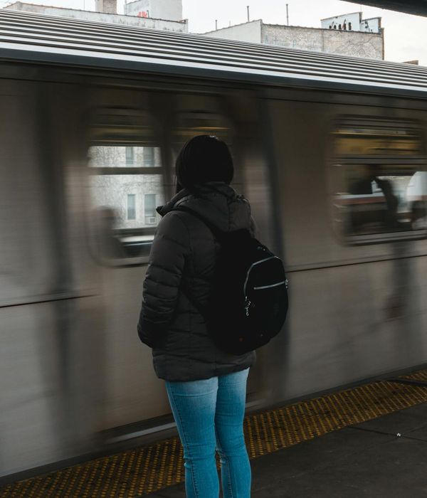 Person in a focused state of movement.